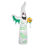 12FT Giant Halloween Inflatable Ghost & Bats LED Lighted Outdoor Yard Decor