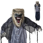 6.9FT Animatronic Werewolf Halloween Decoration Moving Sound Light Up Eyes